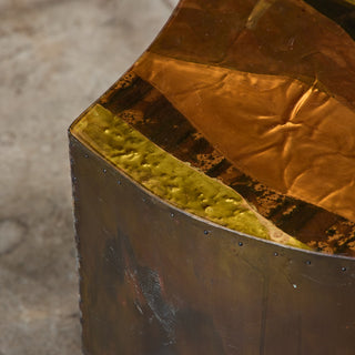 Freeform Brass Clad Side Table - I