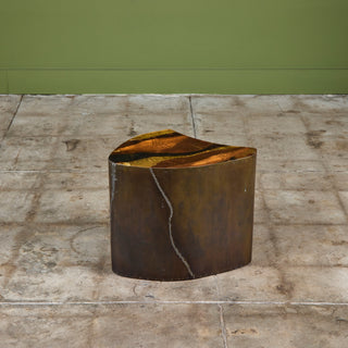 Freeform Brass Clad Side Table - I