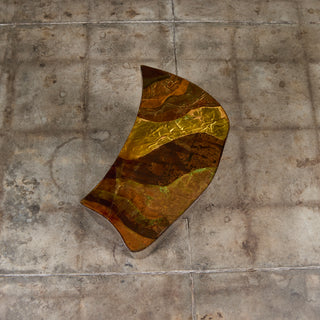 Freeform Brass Clad Side Table - III