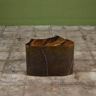 Freeform Brass Clad Side Table - IV