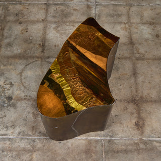 Freeform Brass Clad Side Table - IV