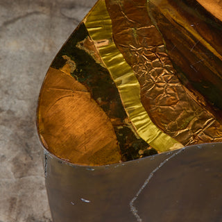 Freeform Brass Clad Side Table - IV