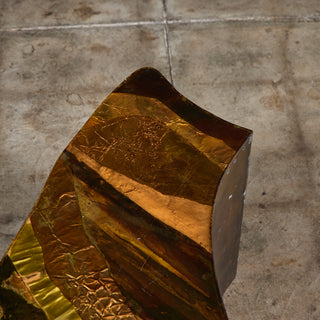 Freeform Brass Clad Side Table - IV