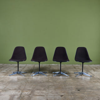 Set of Four Charles and Ray Eames Molded Fiberglass Side Chairs for Herman Miller