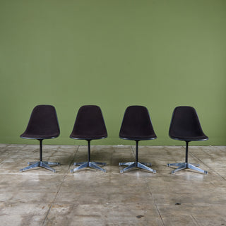 Set of Four Charles and Ray Eames Molded Fiberglass Side Chairs for Herman Miller