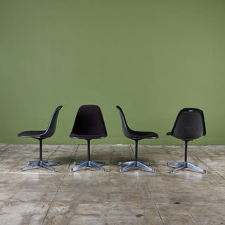 Set of Four Charles and Ray Eames Molded Fiberglass Side Chairs for Herman Miller