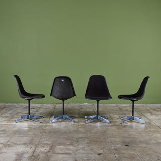 Set of Four Charles and Ray Eames Molded Fiberglass Side Chairs for Herman Miller