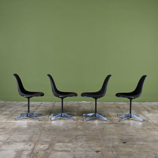 Set of Four Charles and Ray Eames Molded Fiberglass Side Chairs for Herman Miller