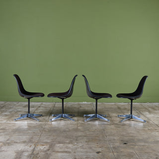 Set of Four Charles and Ray Eames Molded Fiberglass Side Chairs for Herman Miller