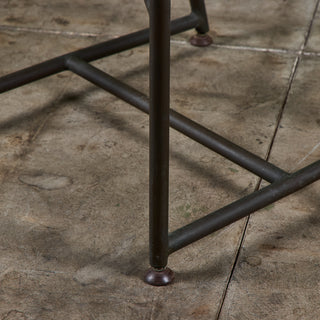 Set of Four Early Walter Lamb Bronze & Canvas Dining Chairs