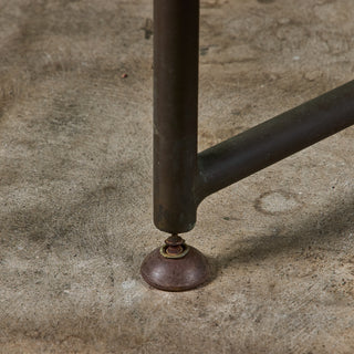 Set of Four Early Walter Lamb Bronze & Canvas Dining Chairs