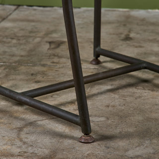 Set of Four Early Walter Lamb Bronze & Canvas Dining Chairs