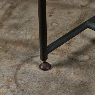 Set of Four Early Walter Lamb Bronze & Canvas Dining Chairs