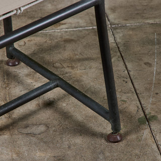 Set of Four Early Walter Lamb Bronze & Canvas Dining Chairs