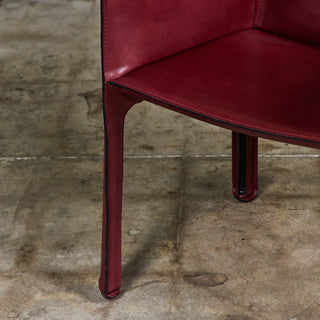 Set of Eight Mario Bellini Cab Armchairs for Cassina