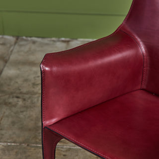 Set of Eight Mario Bellini Cab Armchairs for Cassina