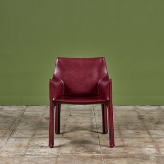 Set of Eight Mario Bellini Cab Armchairs for Cassina