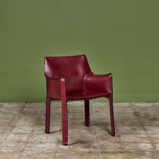 Set of Eight Mario Bellini Cab Armchairs for Cassina