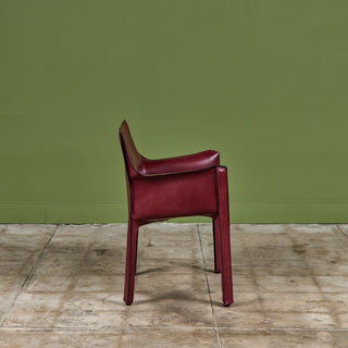 Set of Eight Mario Bellini Cab Armchairs for Cassina