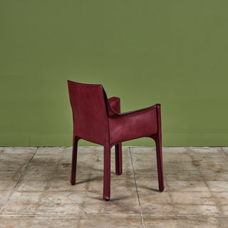 Set of Eight Mario Bellini Cab Armchairs for Cassina