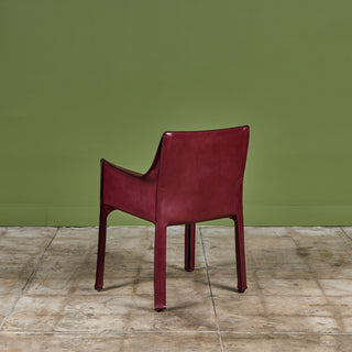 Set of Eight Mario Bellini Cab Armchairs for Cassina