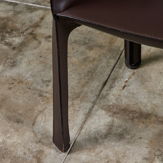 Set of Four Mario Bellini Cab Armchairs for Cassina