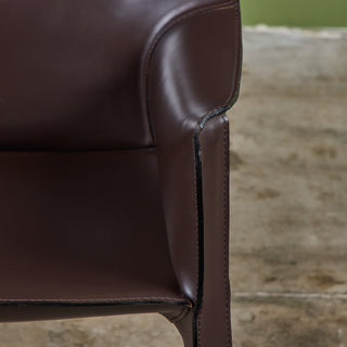 Set of Four Mario Bellini Cab Armchairs for Cassina