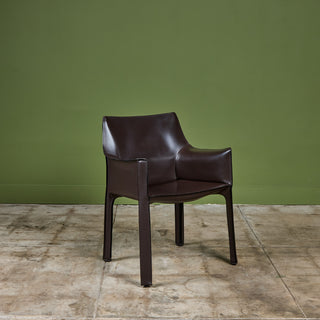 Set of Four Mario Bellini Cab Armchairs for Cassina