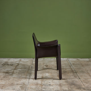 Set of Four Mario Bellini Cab Armchairs for Cassina