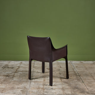 Set of Four Mario Bellini Cab Armchairs for Cassina