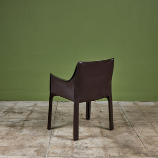 Set of Four Mario Bellini Cab Armchairs for Cassina