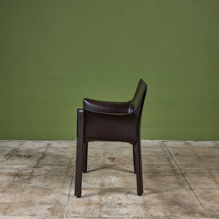 Set of Four Mario Bellini Cab Armchairs for Cassina