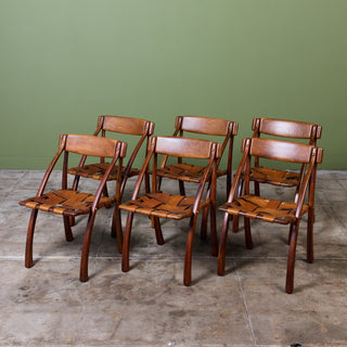 Set of Six 'Wishbone' Dining Chairs by Arthur Espenet