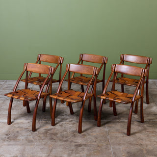 Set of Six 'Wishbone' Dining Chairs by Arthur Espenet