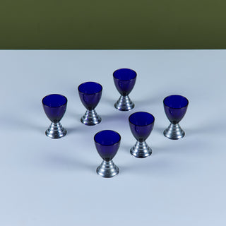 Set of Six "Blue Moon" Cordial Glasses by Chase USA