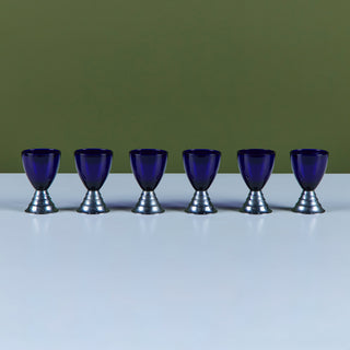 Set of Six "Blue Moon" Cordial Glasses by Chase USA