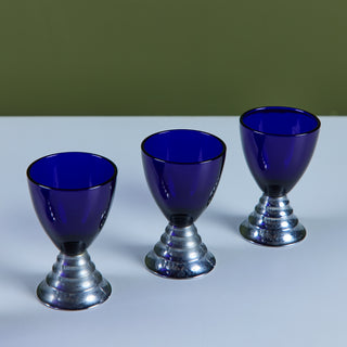Set of Six "Blue Moon" Cordial Glasses by Chase USA