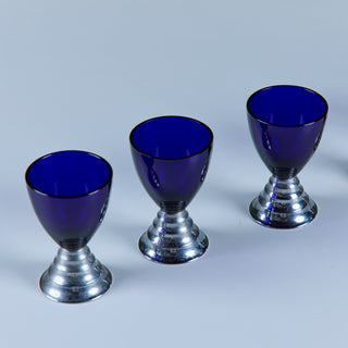Set of Six "Blue Moon" Cordial Glasses by Chase USA