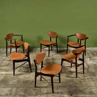 Set of Six Finn Juhl Dining Chairs for Niels Vodder