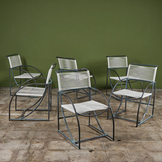Set of Six Kipp Stewart Bronze Patio Dining Armchairs for Terra