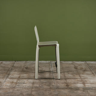 Set of Three Mario Bellini Cab Counter Stools for Cassina