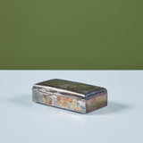 Lidded Silver-Plated Cigarette Box