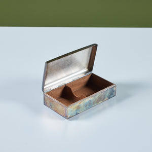 Lidded Silver-Plated Cigarette Box