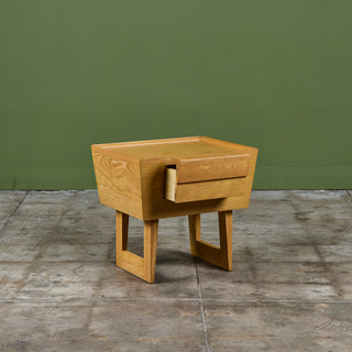 Paul Laszlo Oak Nightstand for Brown Saltman