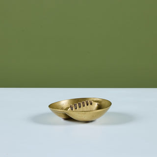 Small Solid Brass Ashtray