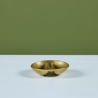 Small Solid Brass Ashtray