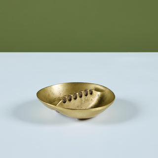 Small Solid Brass Ashtray