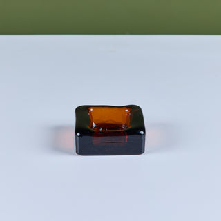 Kosta Boda Amber Glass "Robot" Dish by Erik Höglund