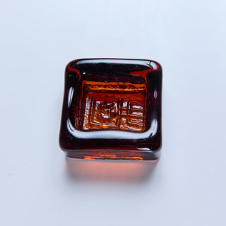 Kosta Boda Amber Glass "Robot" Dish by Erik Höglund