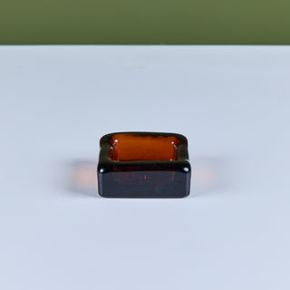 Kosta Boda Amber Glass "Robot" Dish by Erik Höglund